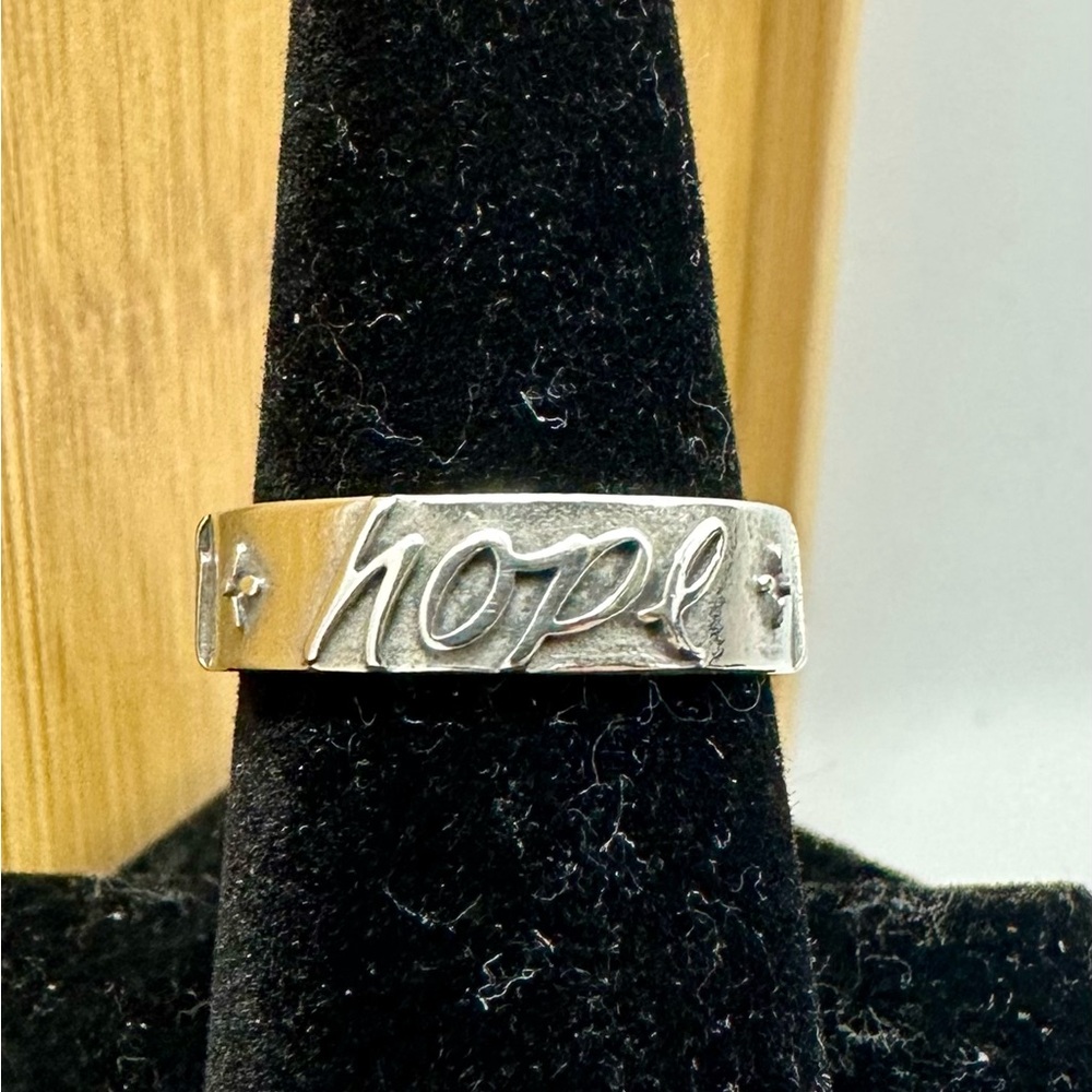 James Avery Sterling Silver Cursive Script Faith … - image 4